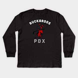 Classic PDX Buckaroos Hockey 1960 Kids Long Sleeve T-Shirt